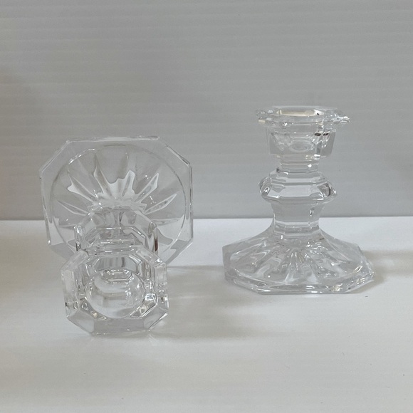 MIKASA Edinburgh Candlesticks Set of 2 Taper Candleholders Crystal Candleholders - Picture 4 of 6